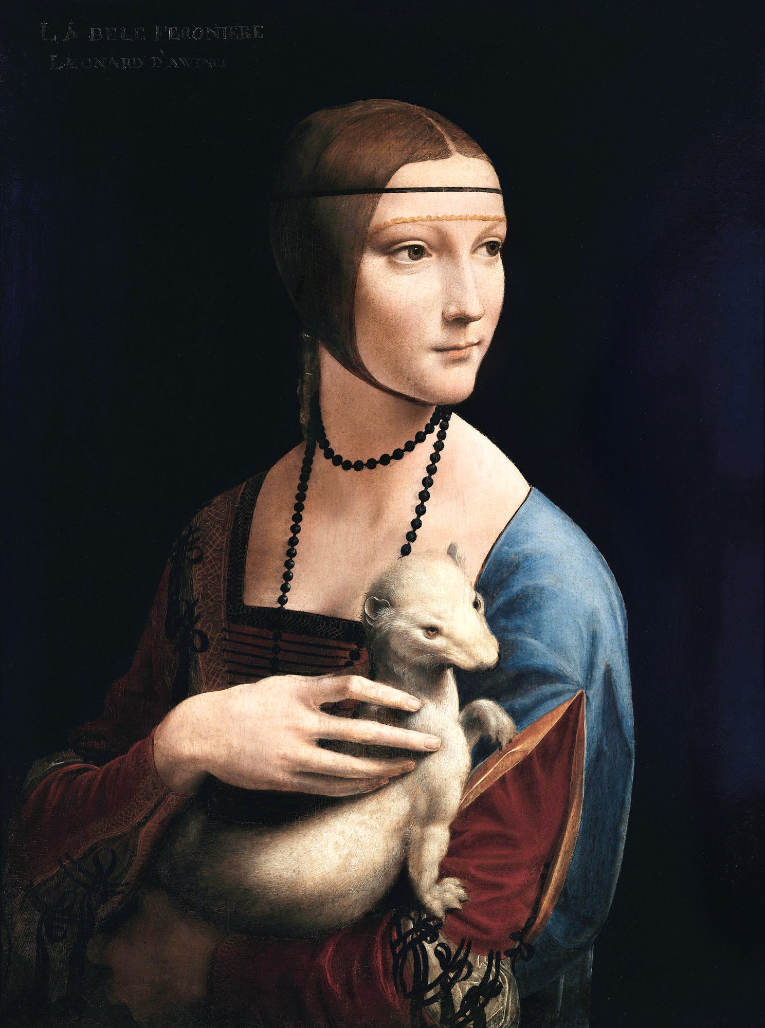 Oversized póló (Leonardo da Vinci - Lady with an Ermine)