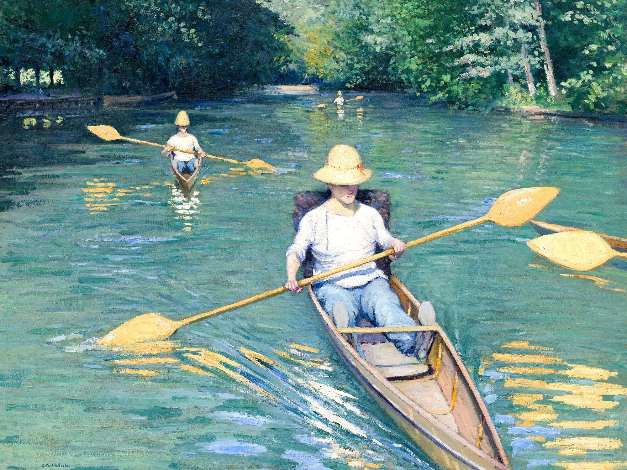 Polár takaró (Gustave Caillebotte - Skiffs on the Yerres)