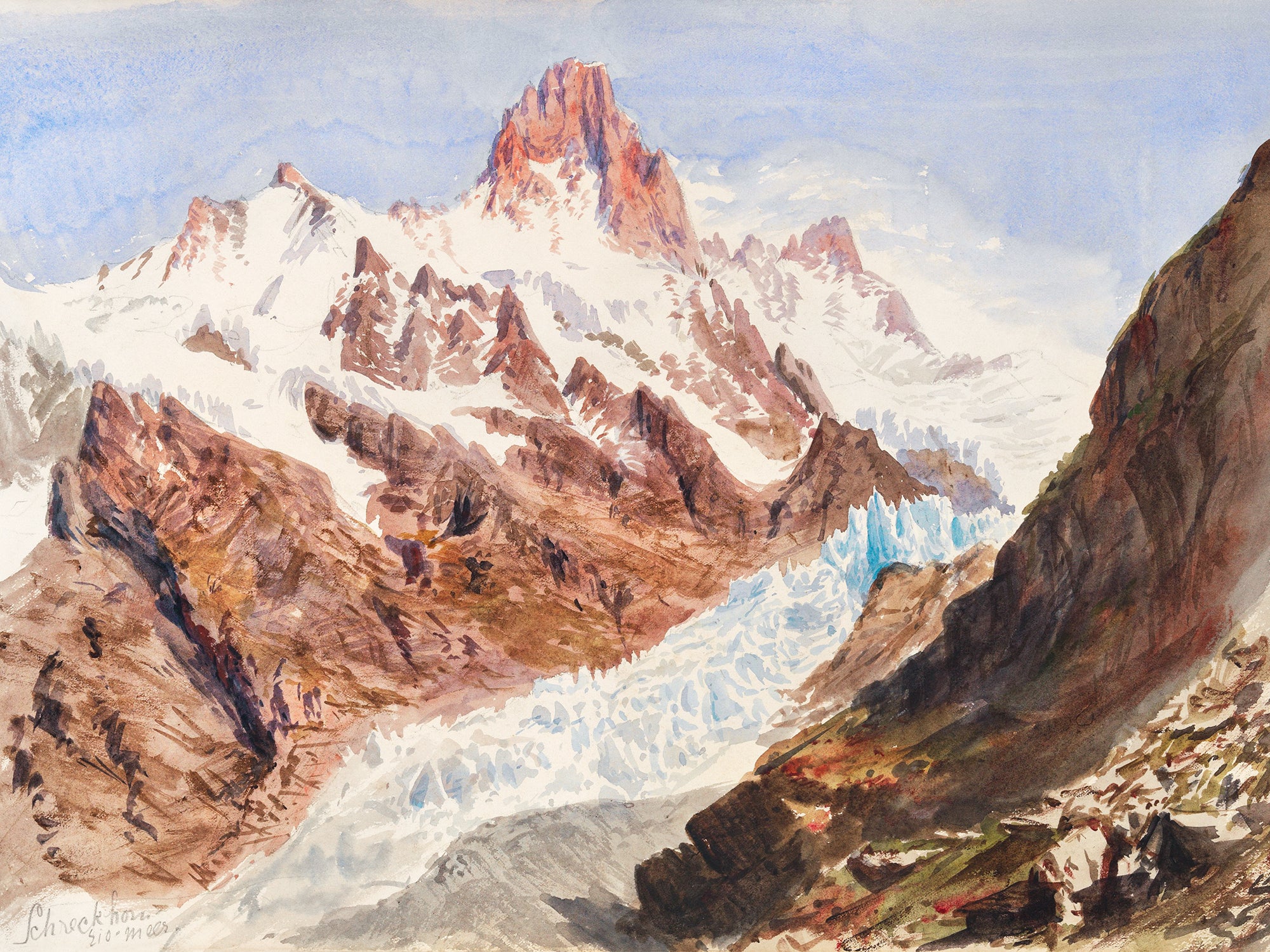 Polár takaró (John Singer Sargent - Schreckhorn, Eismeer)