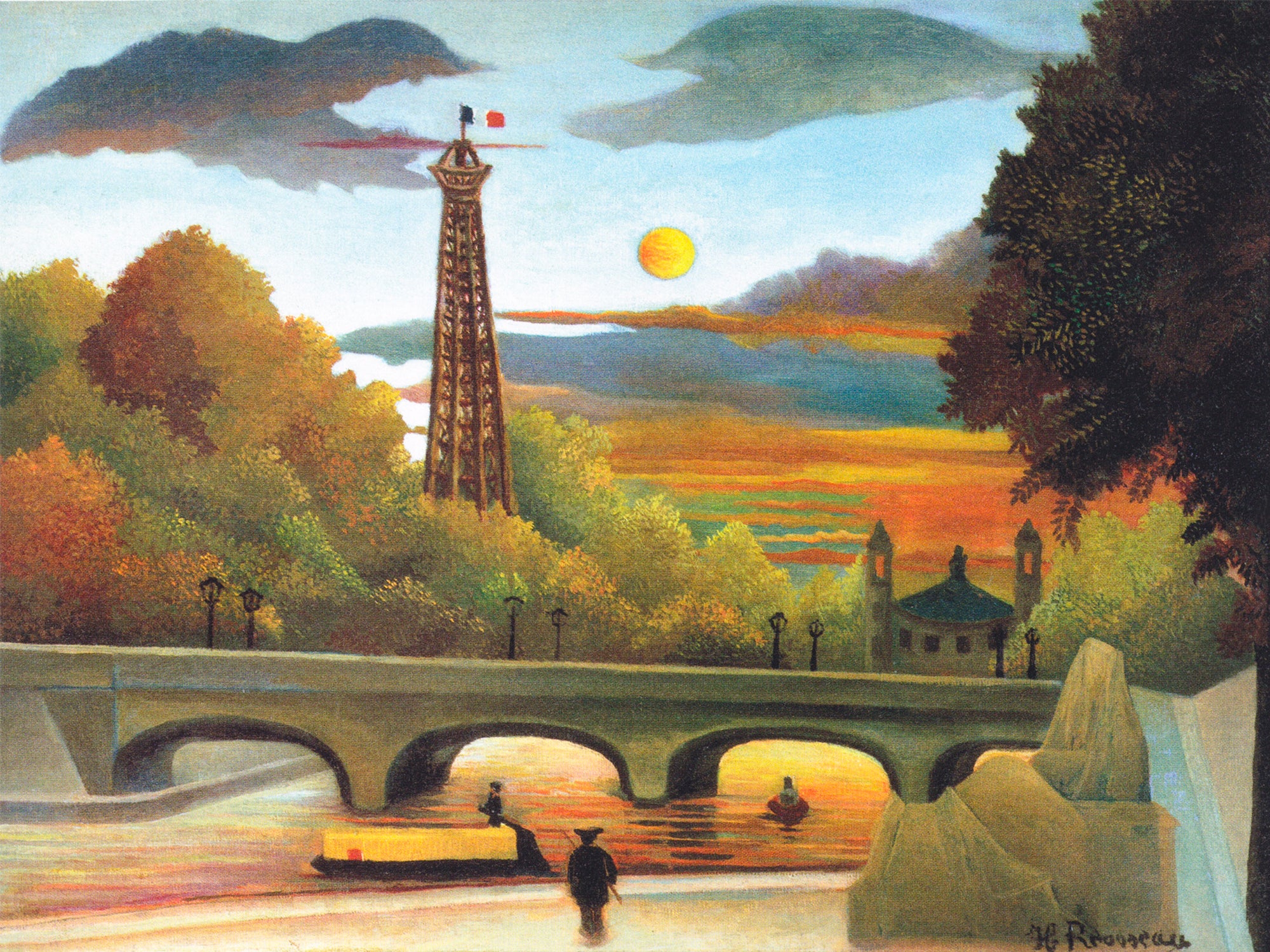 Polár takaró (Henri Rousseau - The Seine and the Eiffel Tower in the Sunset)