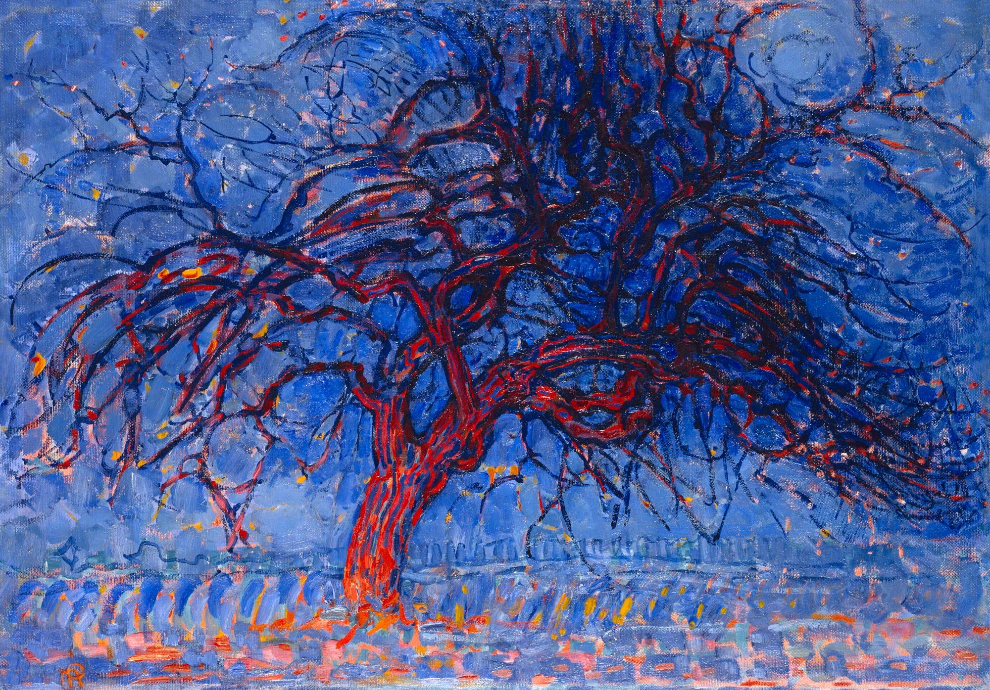 Hosszú ujjú póló (Piet Mondrian - The red tree)