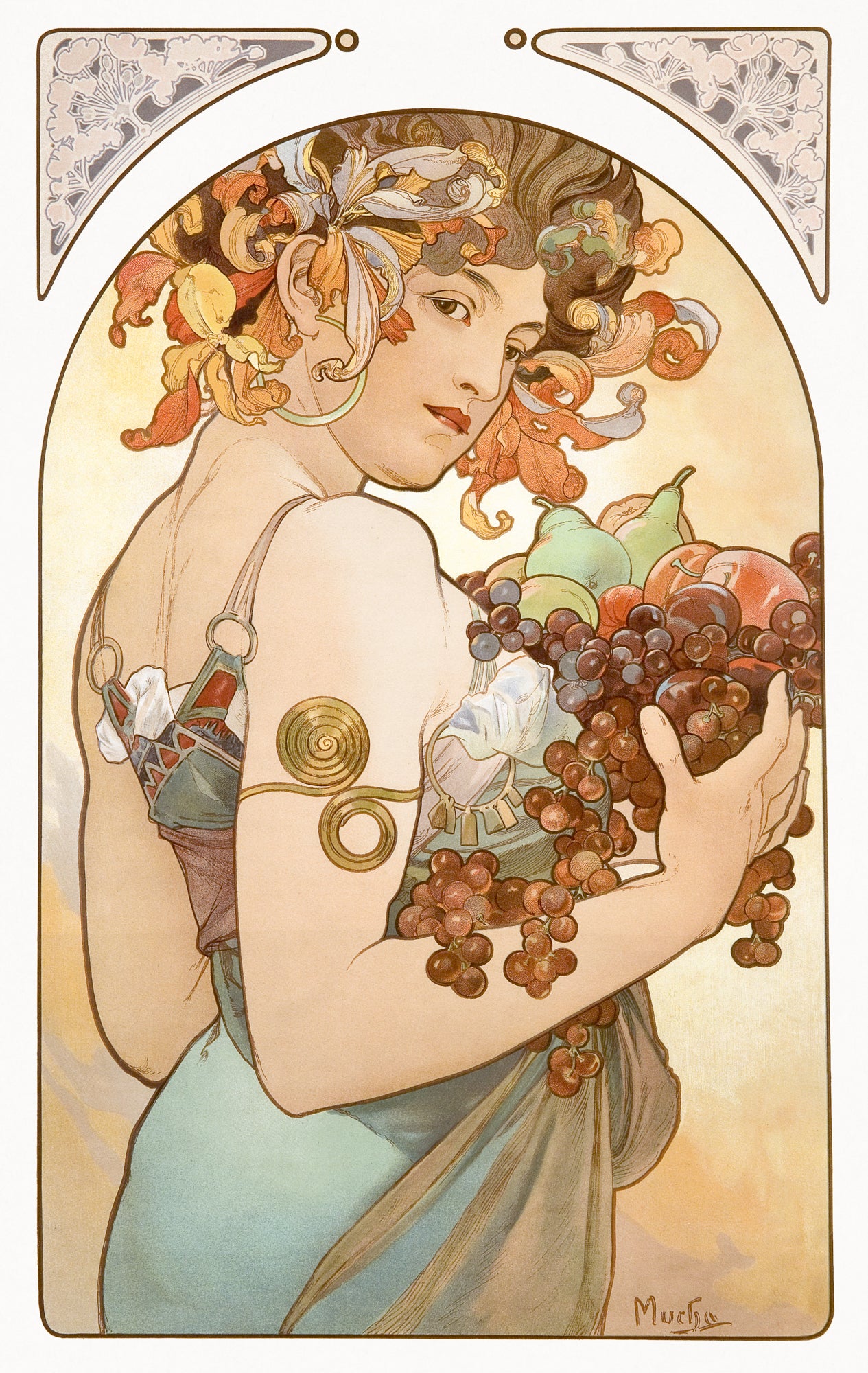 Hosszú ujjú póló (Alfons Mucha - Fruit)