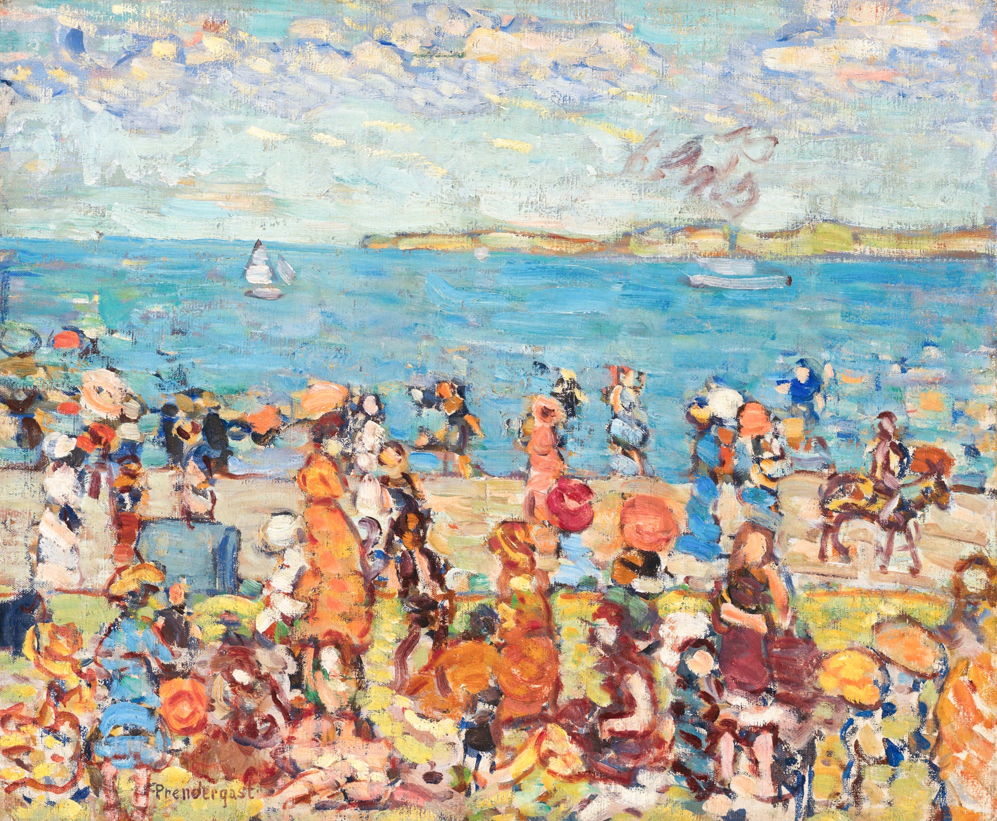 Hosszú ujjú póló ( Maurice Prendergast - Beach Scene)