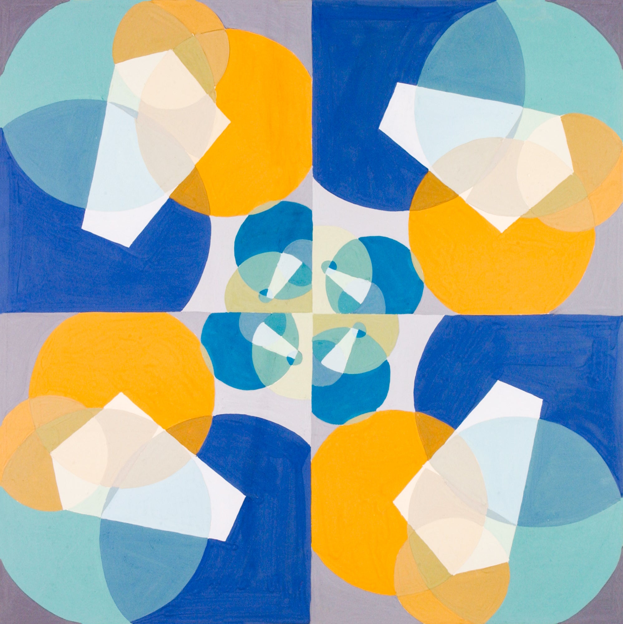 Kapucnis pulóver (Joseph Schillinger - Green Squares)