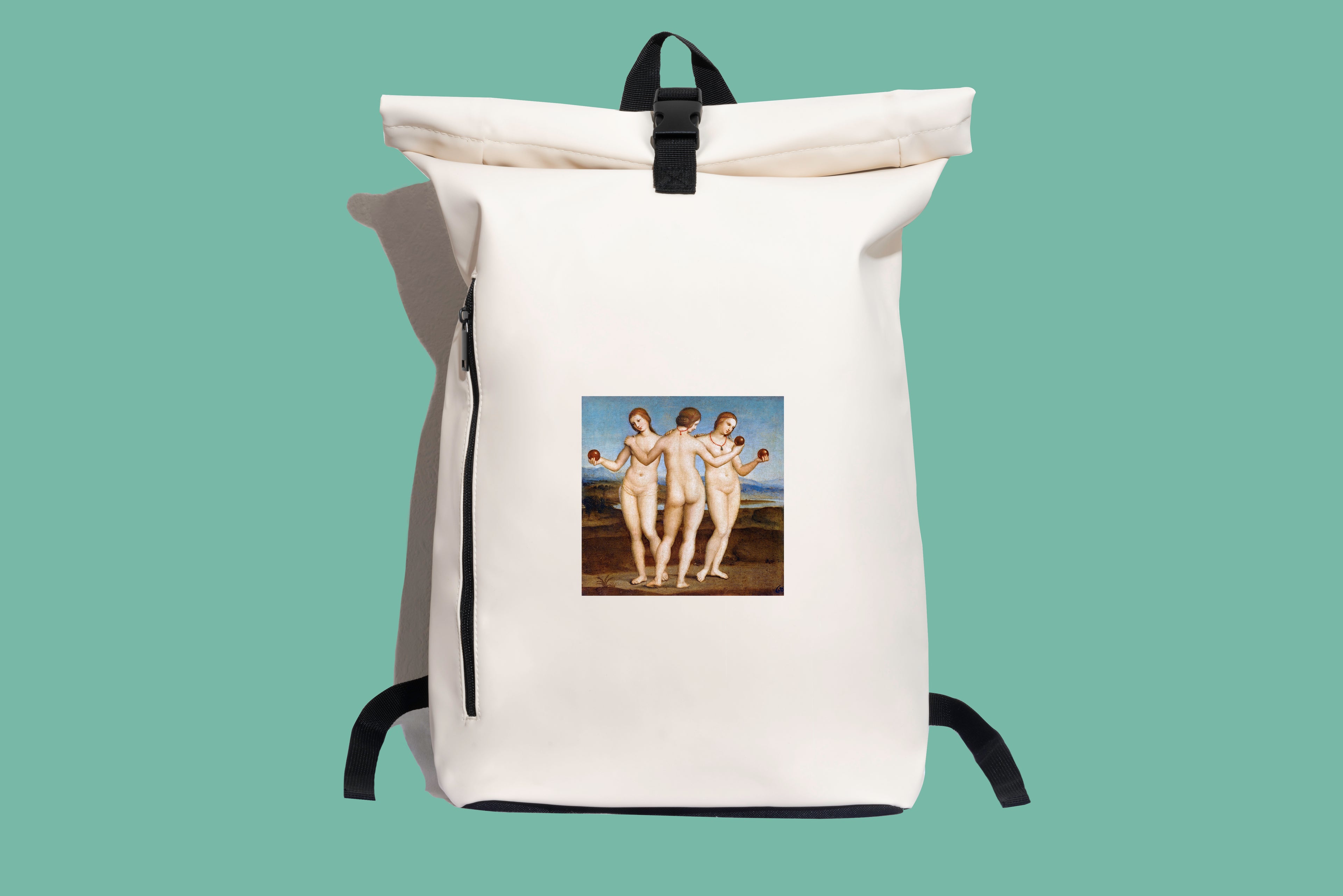 Modern stílusú hátizsák laptop zsebbel (Raffaello Sanzio - Three Graces)