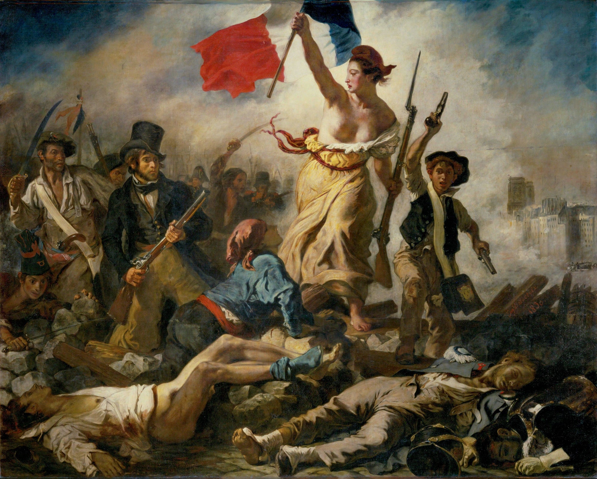 Oversized póló (Ferdinand Victor Eugene Delacroix - Liberty Leading the People)