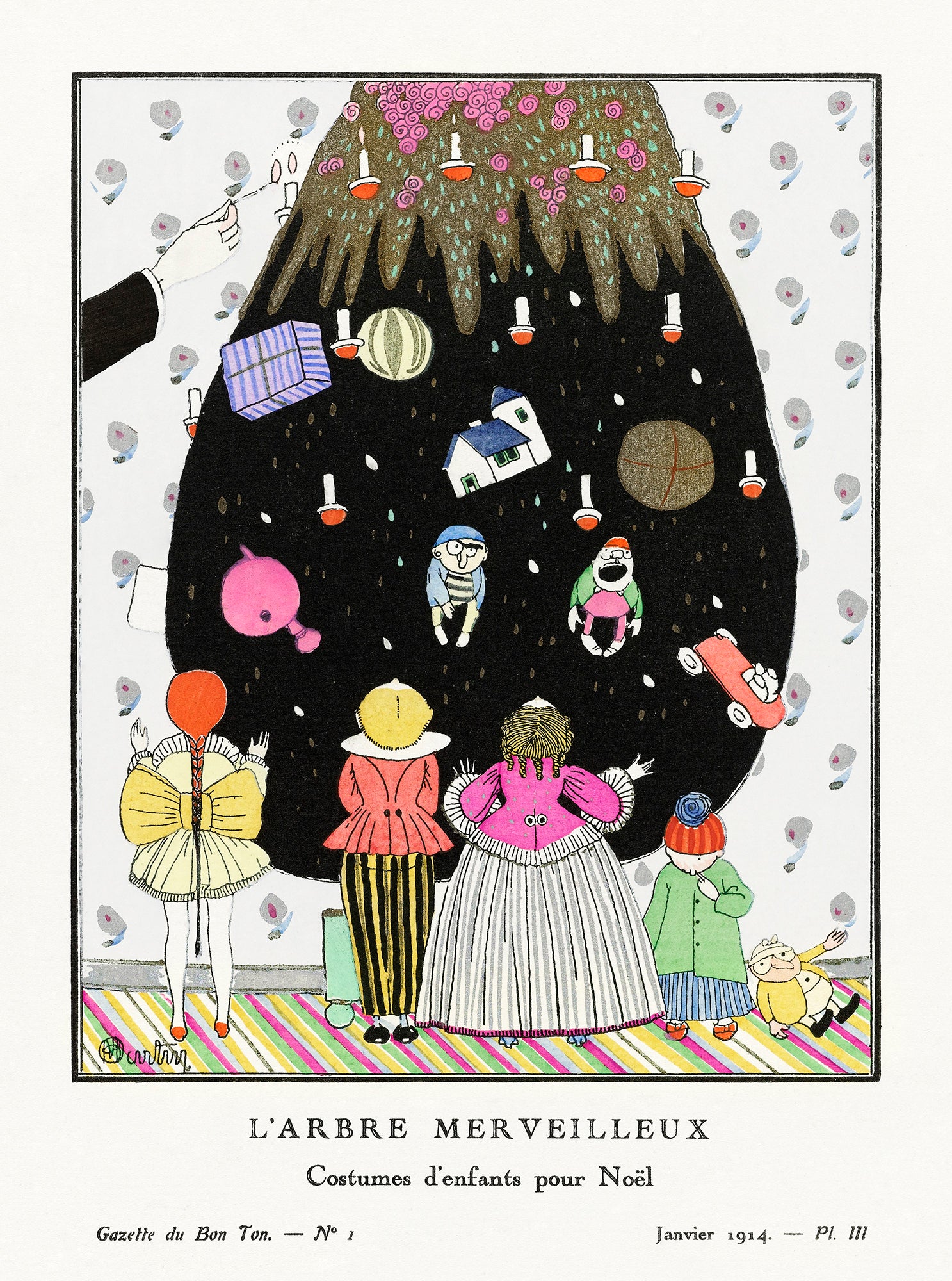 Teli mintás hosszú ujjú póló (Charles Martin - The Marvelous Tree, Children's clothing for Christmas)