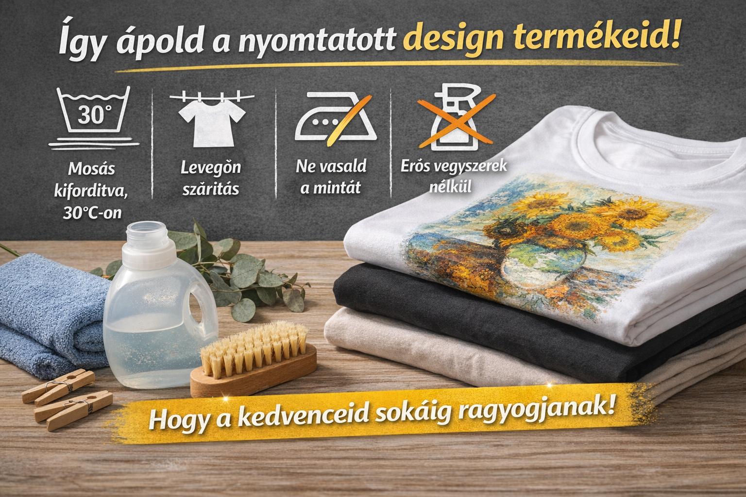 Így ápold egyedi nyomtatott design termékeidet!