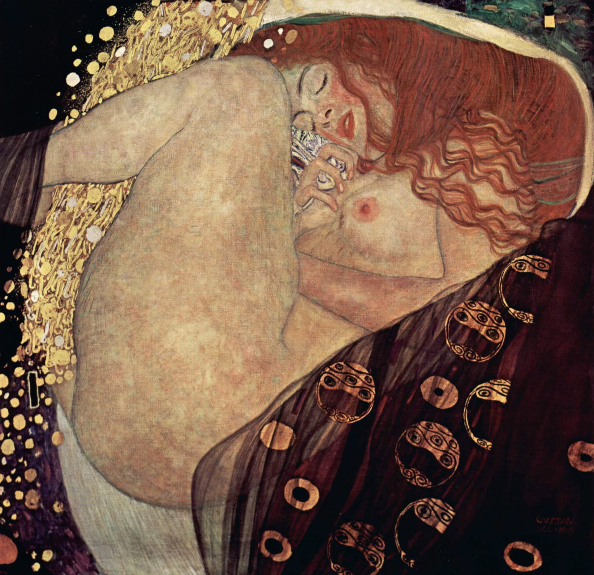 Hosszú női ruha (Gustav Klimt - Danaë)