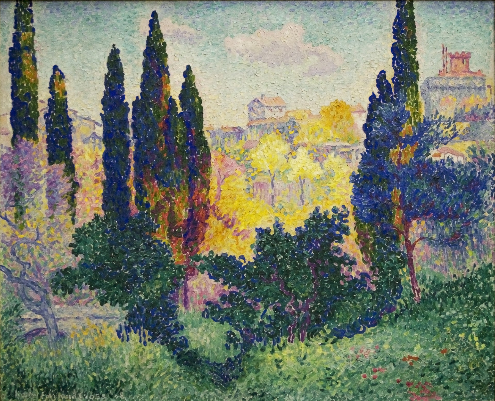 Hosszú női ruha (Henri-Edmond Cross - La Plaine de Bormes)
