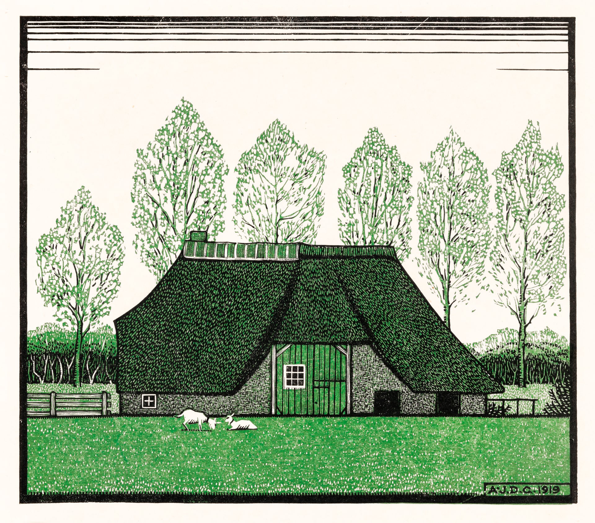 Hosszú női ruha (Julie de Graag - Farmhouse with thatched roof)