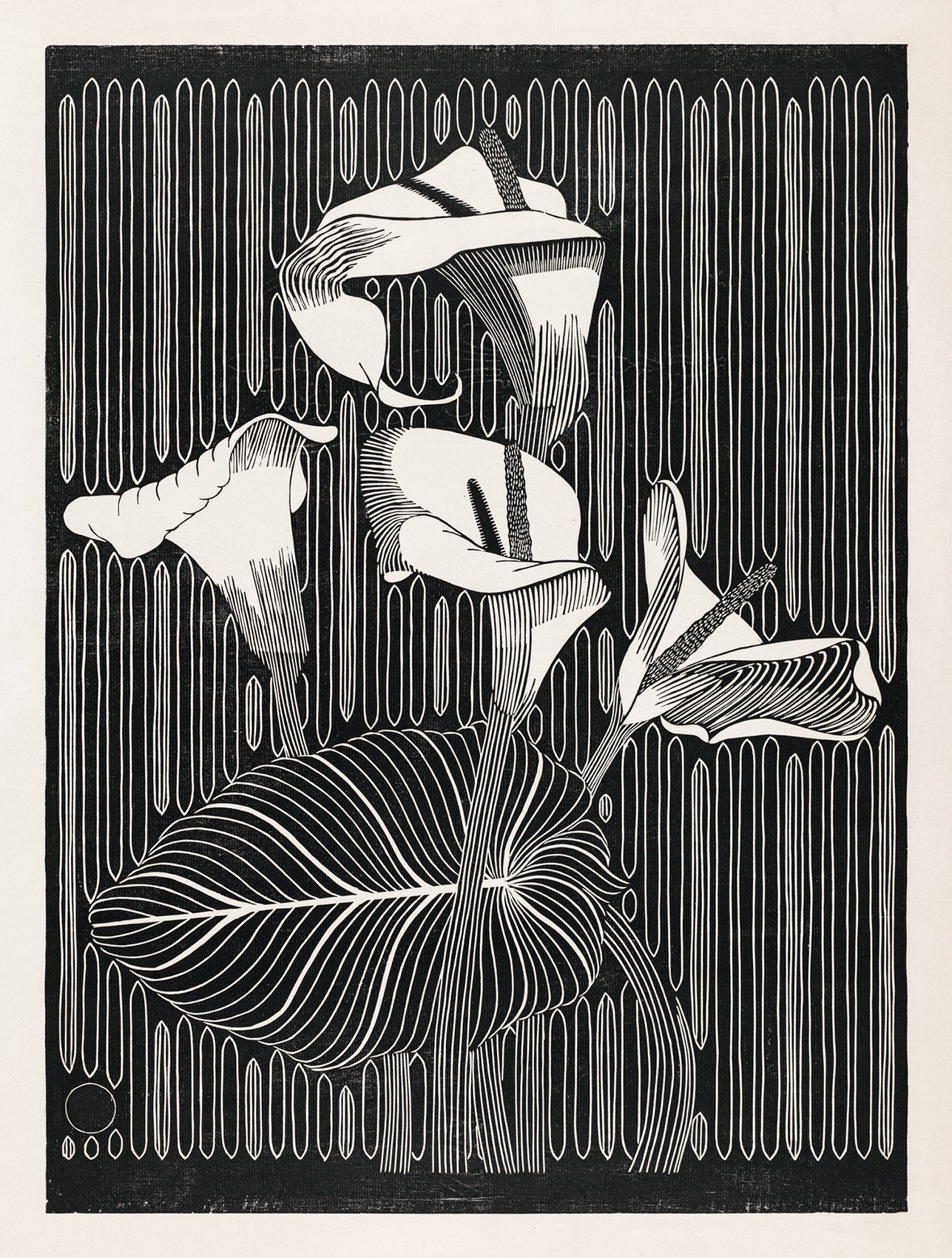 Modern stílusú hátizsák laptop zsebbel (Samuel Jessurun de Mesquita - Calla Lilies)