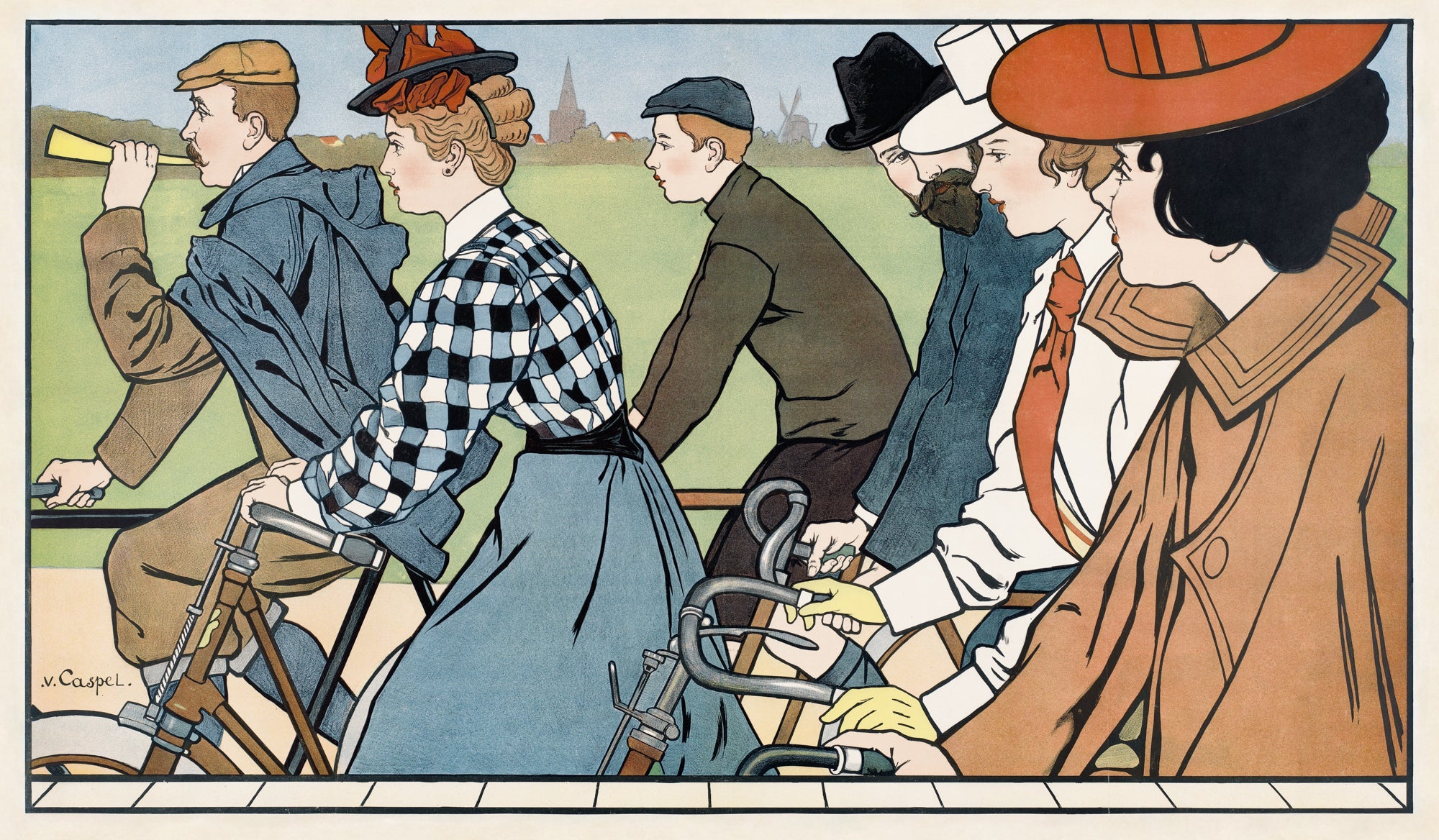 Vászon tote táska (Johann Georg van Caspel - Hammers’ Bicycles)