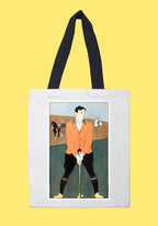 Fehér vászontáska fekete fogantyúval (Edward Penfield - Harper's, April)