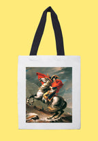 Fehér vászontáska fekete fogantyúval ( Jacques-Louis David  - Napoleon Crossing the Alps)
