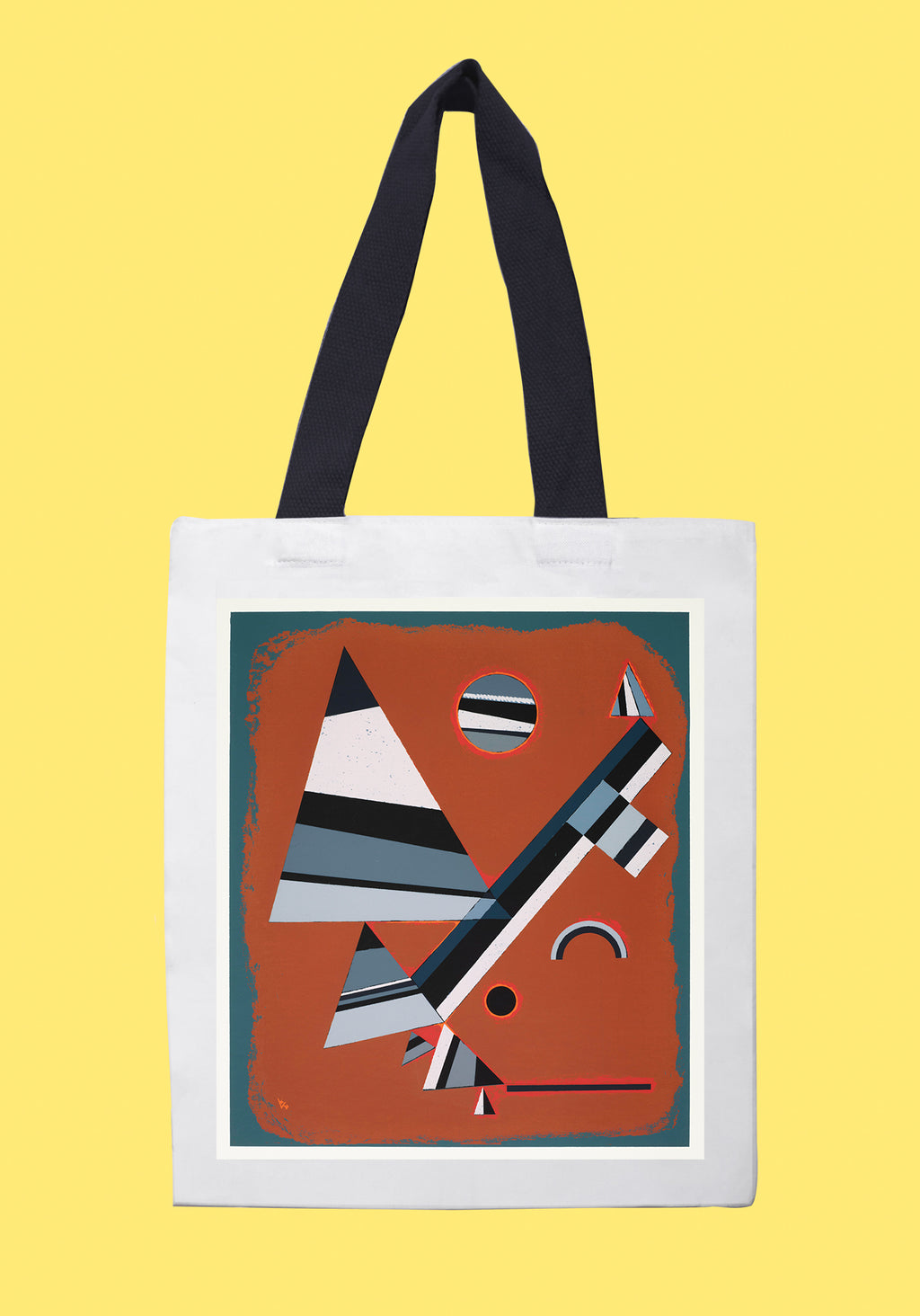 Fehér vászontáska fekete fogantyúval (Gris - Wassily Kandinsky )