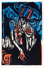 Fehér vászontáska fekete fogantyúval (Ernst Ludwig Kirchner - Struggles (Torments of Love))