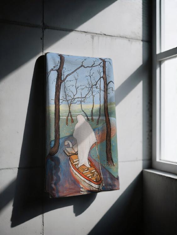 Törölköző (Hugo Simberg - The Stream of Life, On the River of Life)