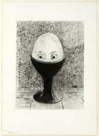 Női ujjatlan magasnyakú body (Odilon Redon - The Egg)