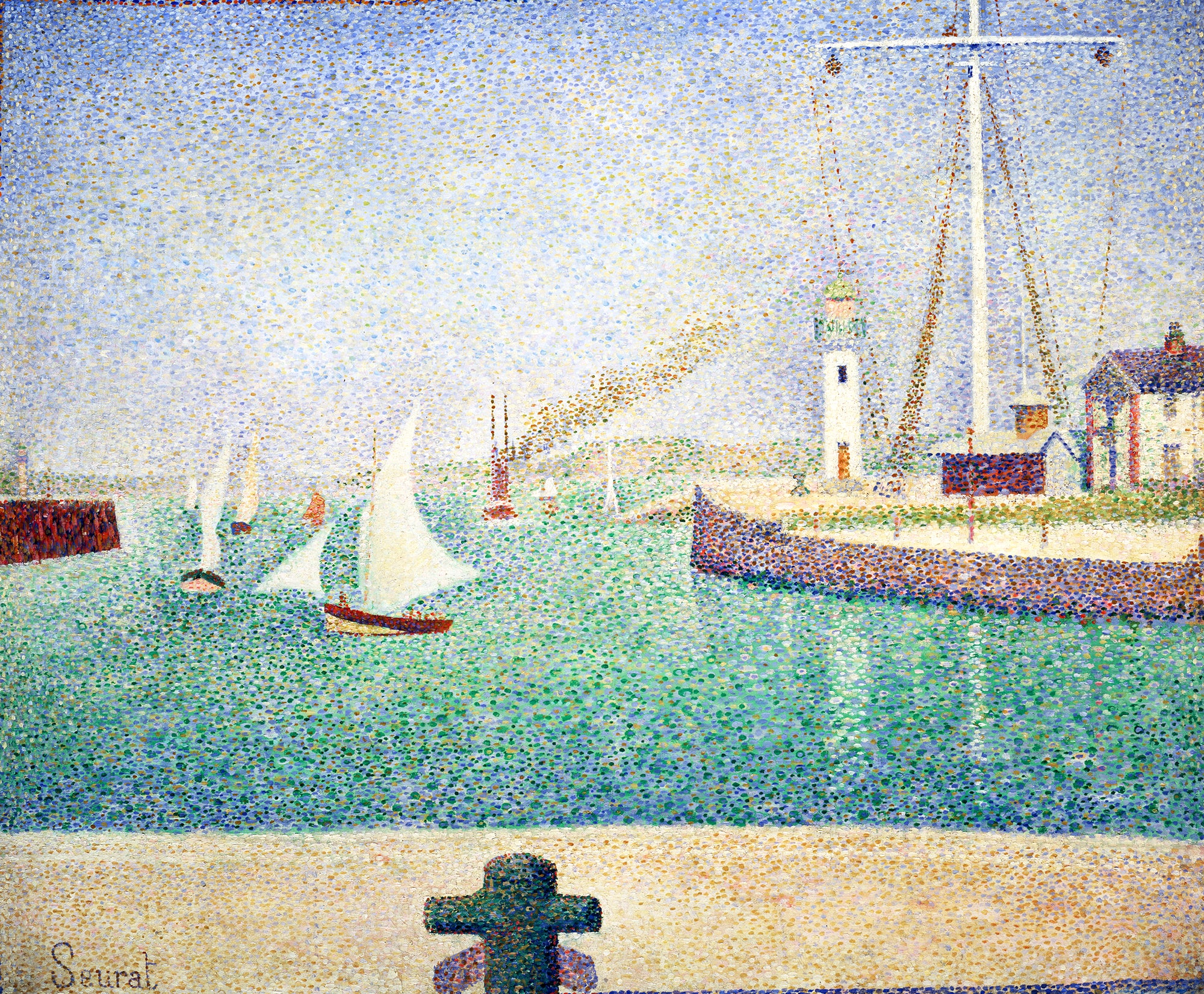 Női trikó (Georges Seurat - Port Of Honfleur)