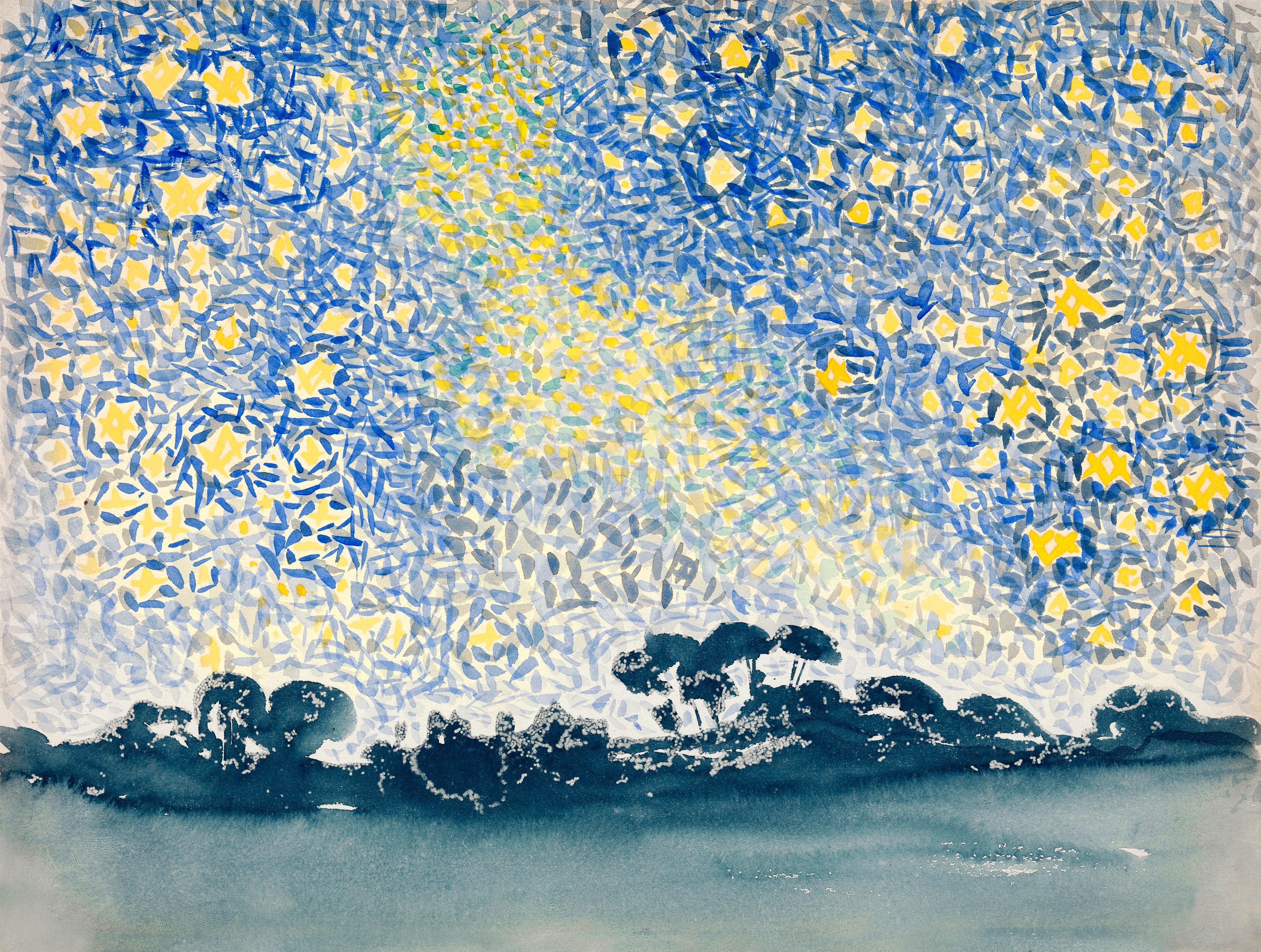 Női trikó (Henri-Edmond Cross - Landscape with Stars)