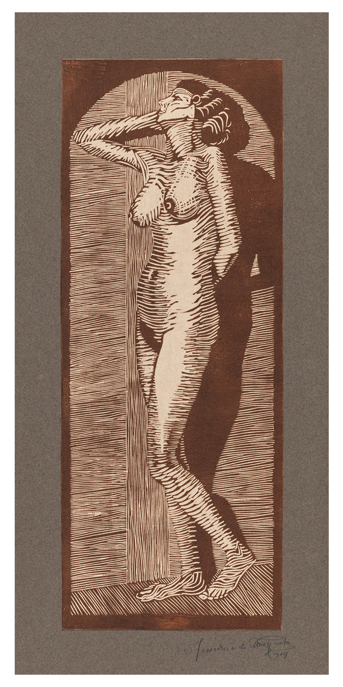 Törölköző (Vrouwelijk Naakt Staand - Abstract Female Nude Standing)