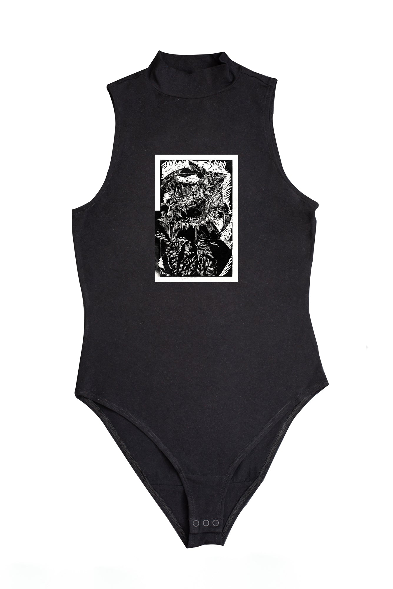 Női ujjatlan magas nyakú body (Reijer Stolk - Sunflower)