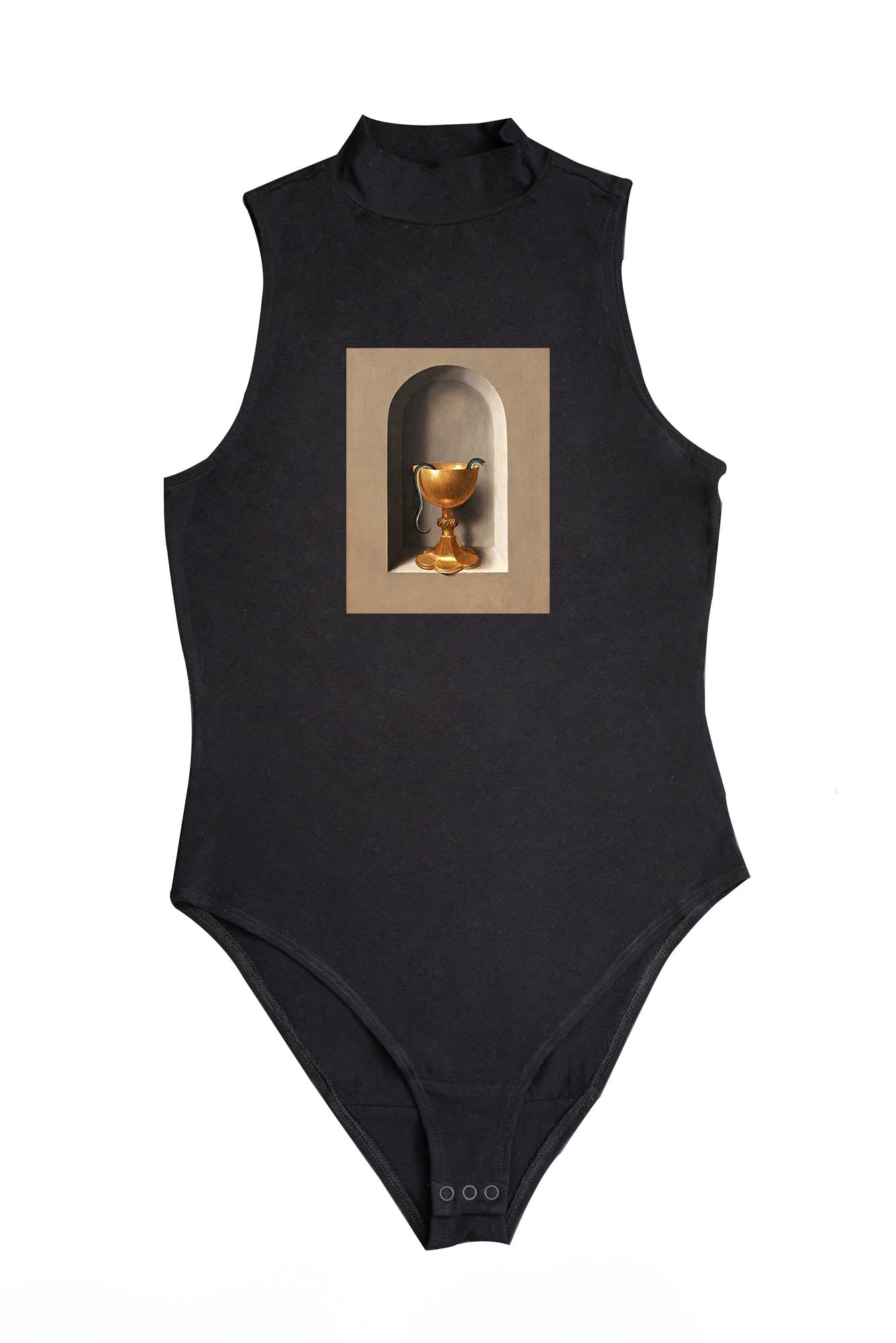 Női ujjatlan magasnyakú body ( Hans Memling - Chalice of Saint John the Evangelist )