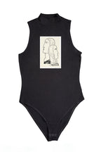 Női ujjatlan magasnyakú body (Leo Gestel - Face of a man and a woman)