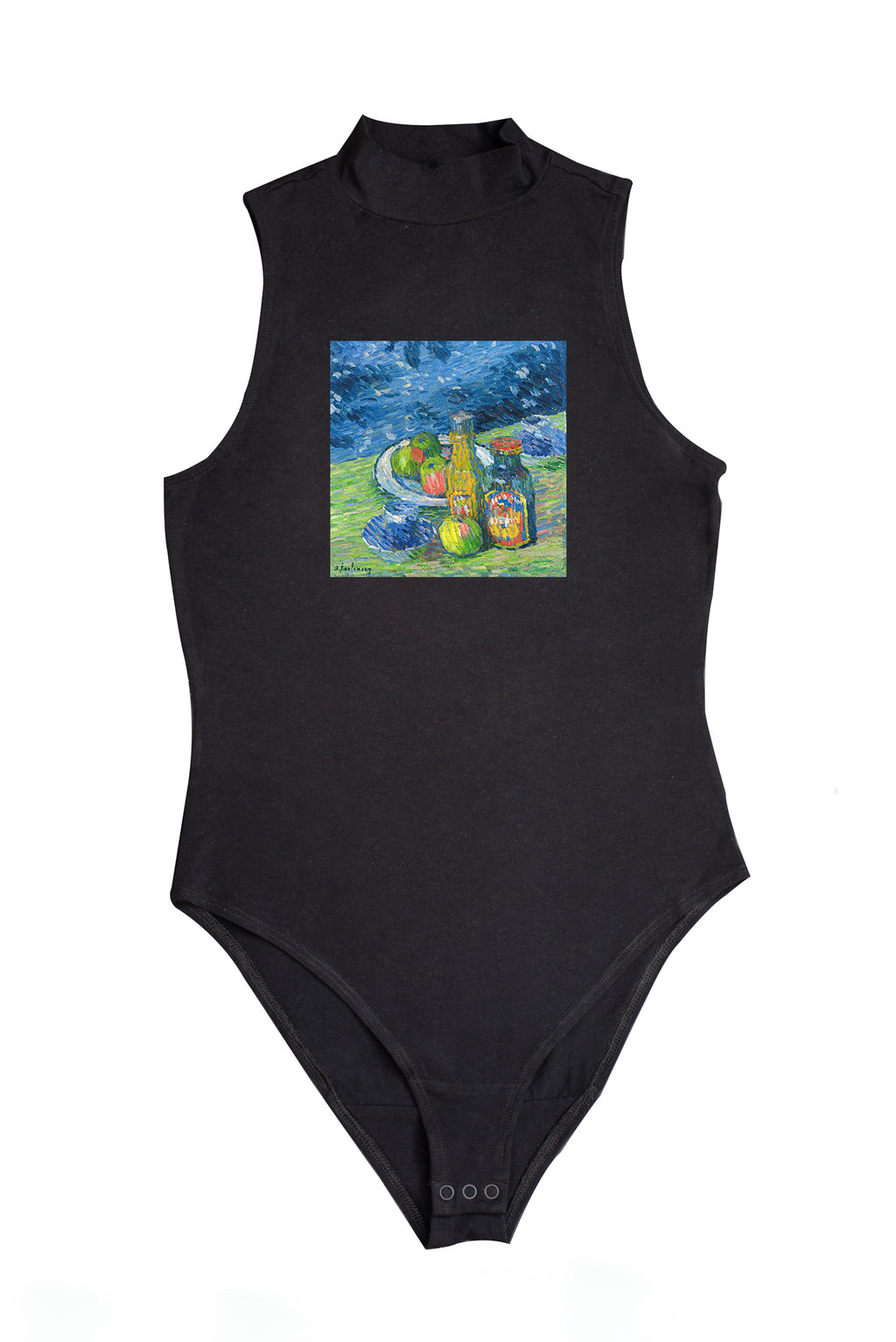 Női ujjatlan magasnyakú body (Alexej von Jawlensky - Still Life with Bottles and Fruit)
