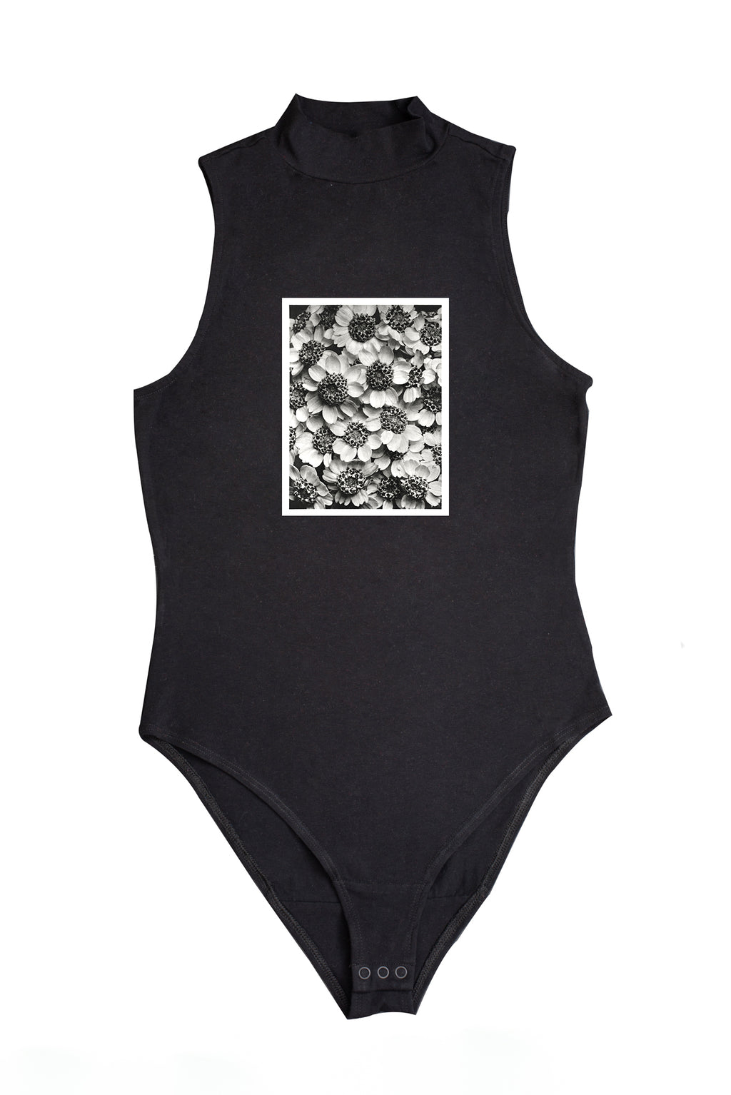 Női ujjatlan magasnyakú body (Karl Blossfeldt - Achillea Clypeolata)