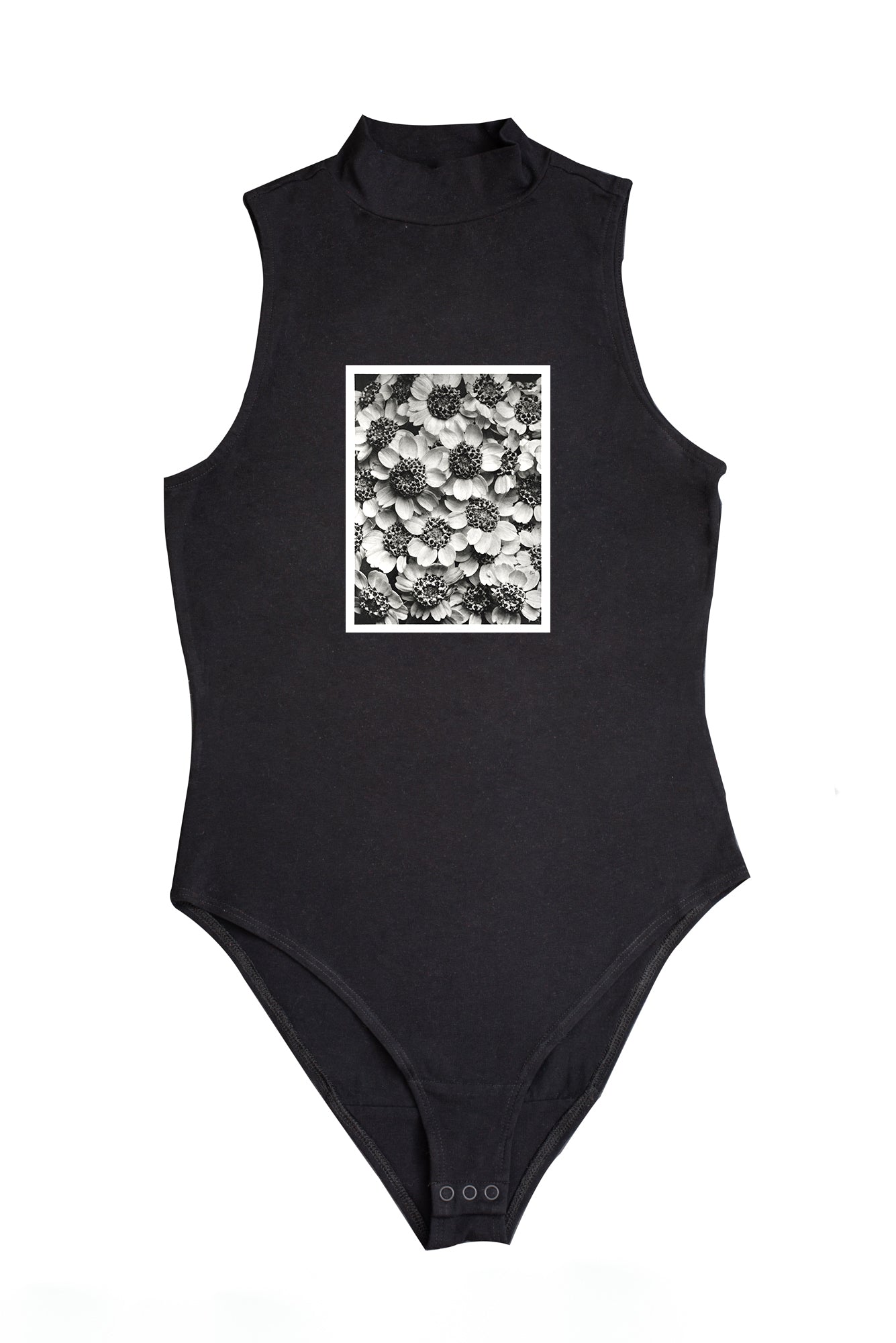 Női ujjatlan magasnyakú body (Karl Blossfeldt - Achillea Clypeolata)