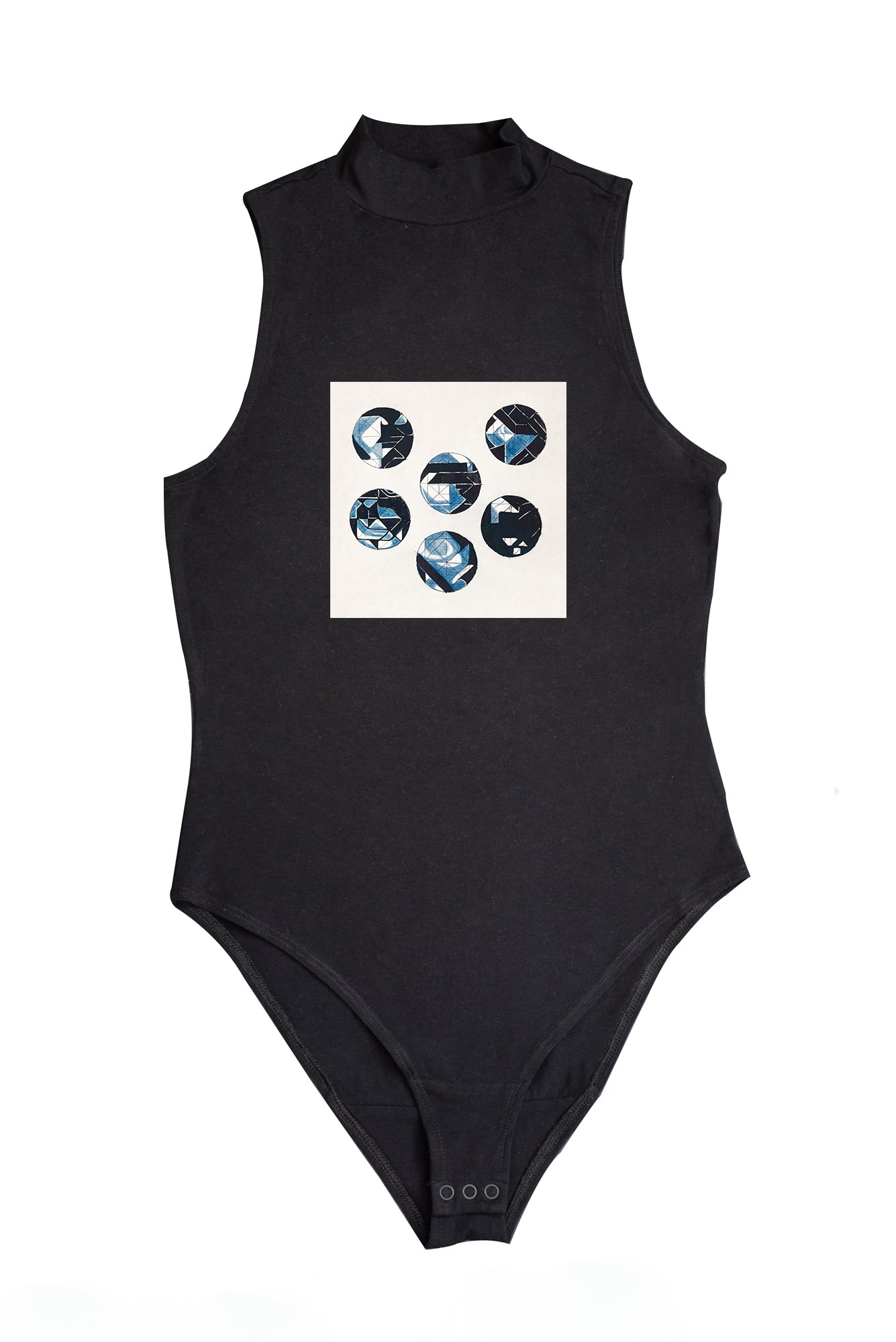 Női ujjatlan magas nyakú body (Richard Roland Holst - Six circular designs)
