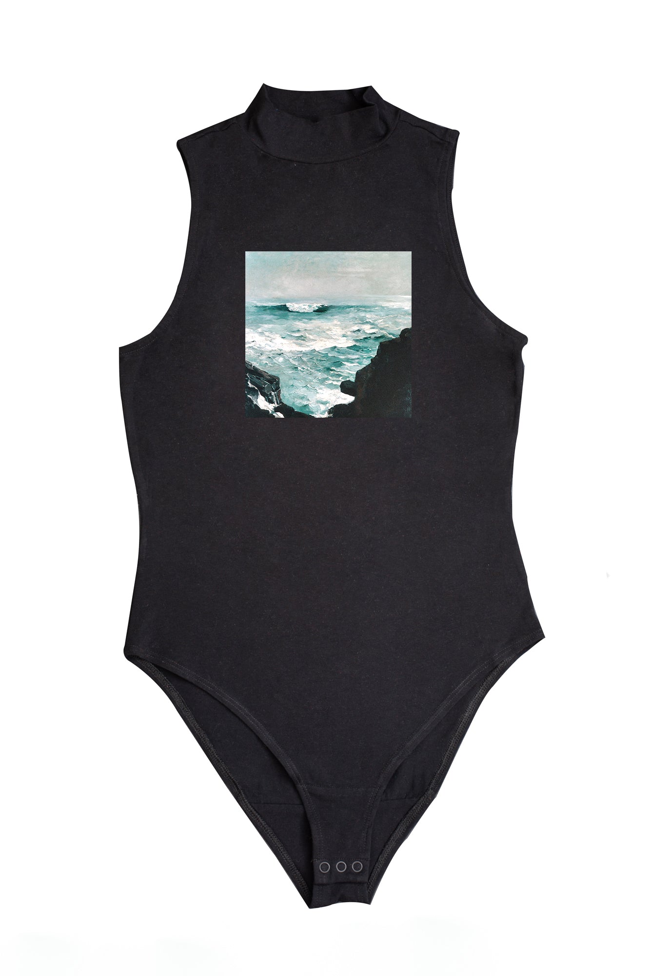 Női ujjatlan magasnyakú body (Winslow Homer-Cannon Rock)