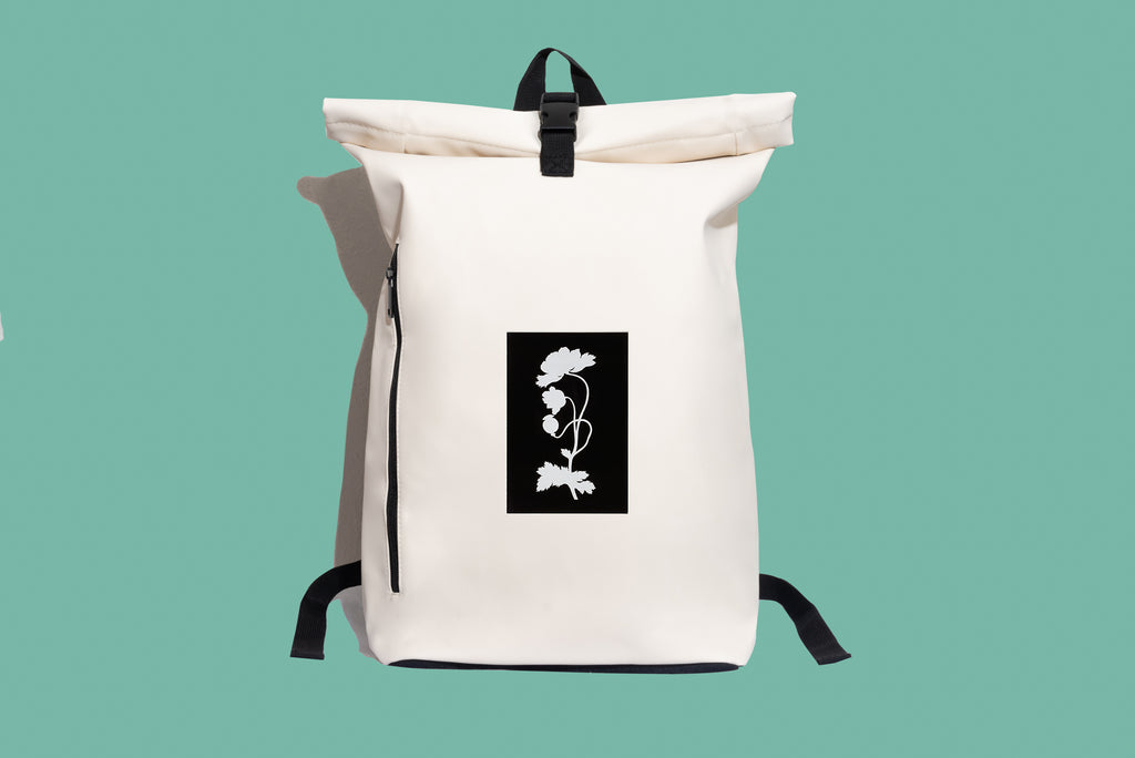 Modern stílusú hátizsák laptop zsebbel (Phillip Otto Runge - Poppy)