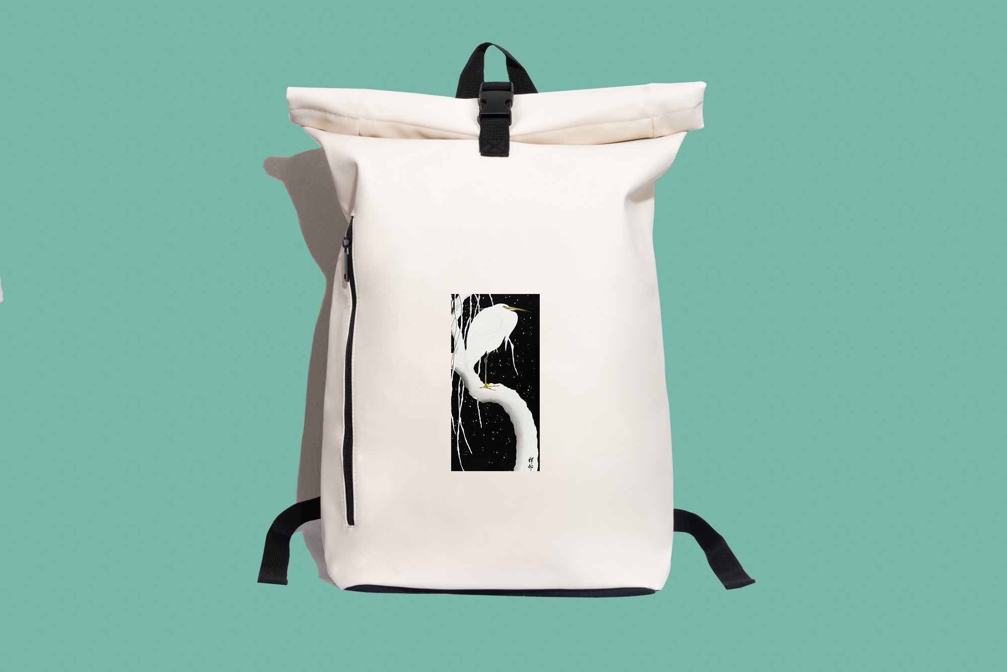 Modern stílusú hátizsák laptop zsebbel ( Ohara Koson-Egrets )