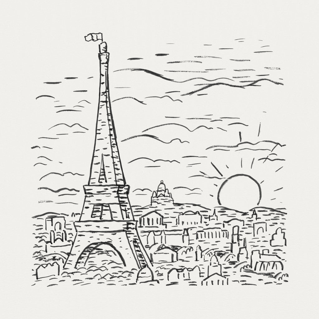 Női trikó (Leo Gestel - View of the Eiffel Tower in Paris)