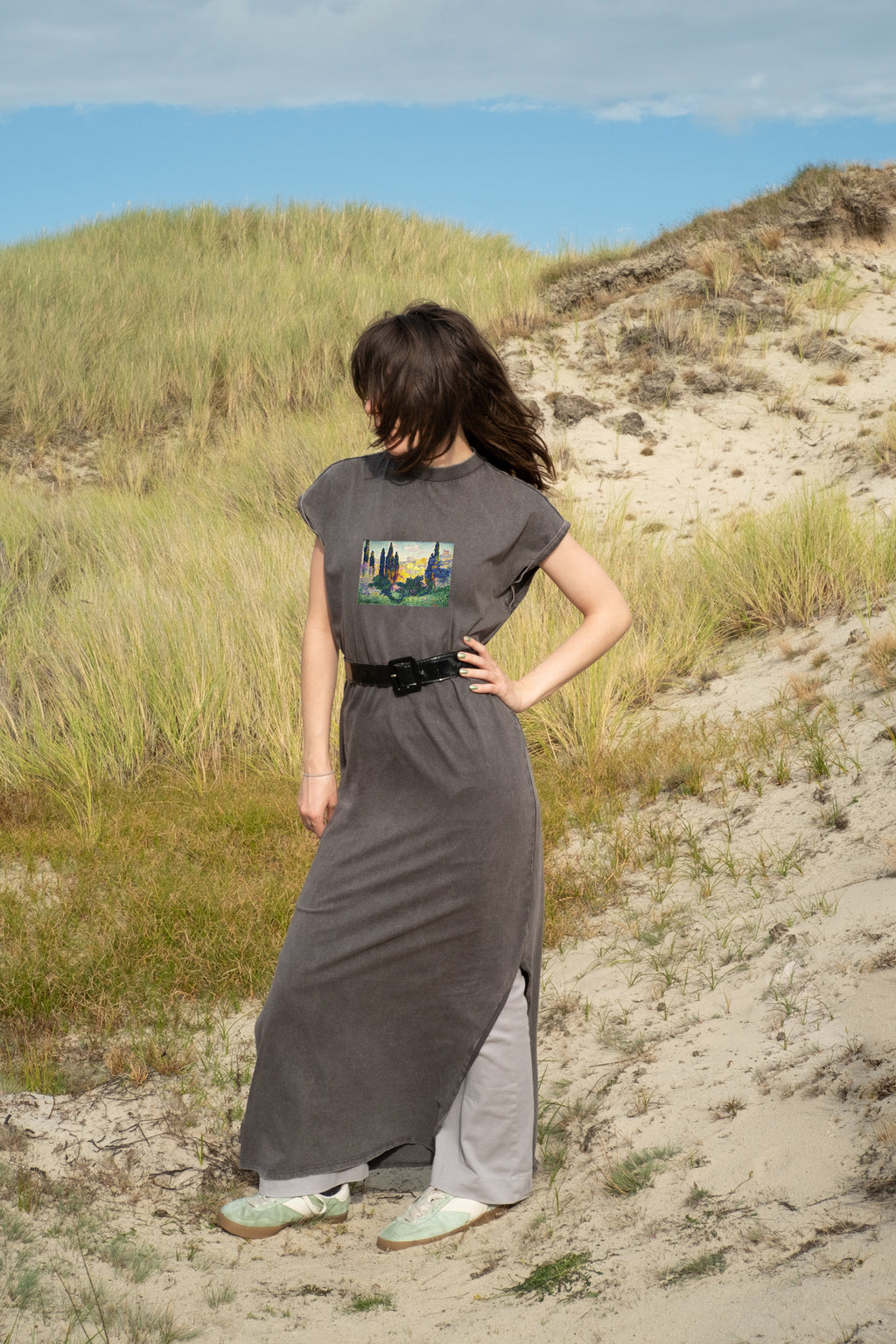 Hosszú női ruha (Henri-Edmond Cross - La Plaine de Bormes)