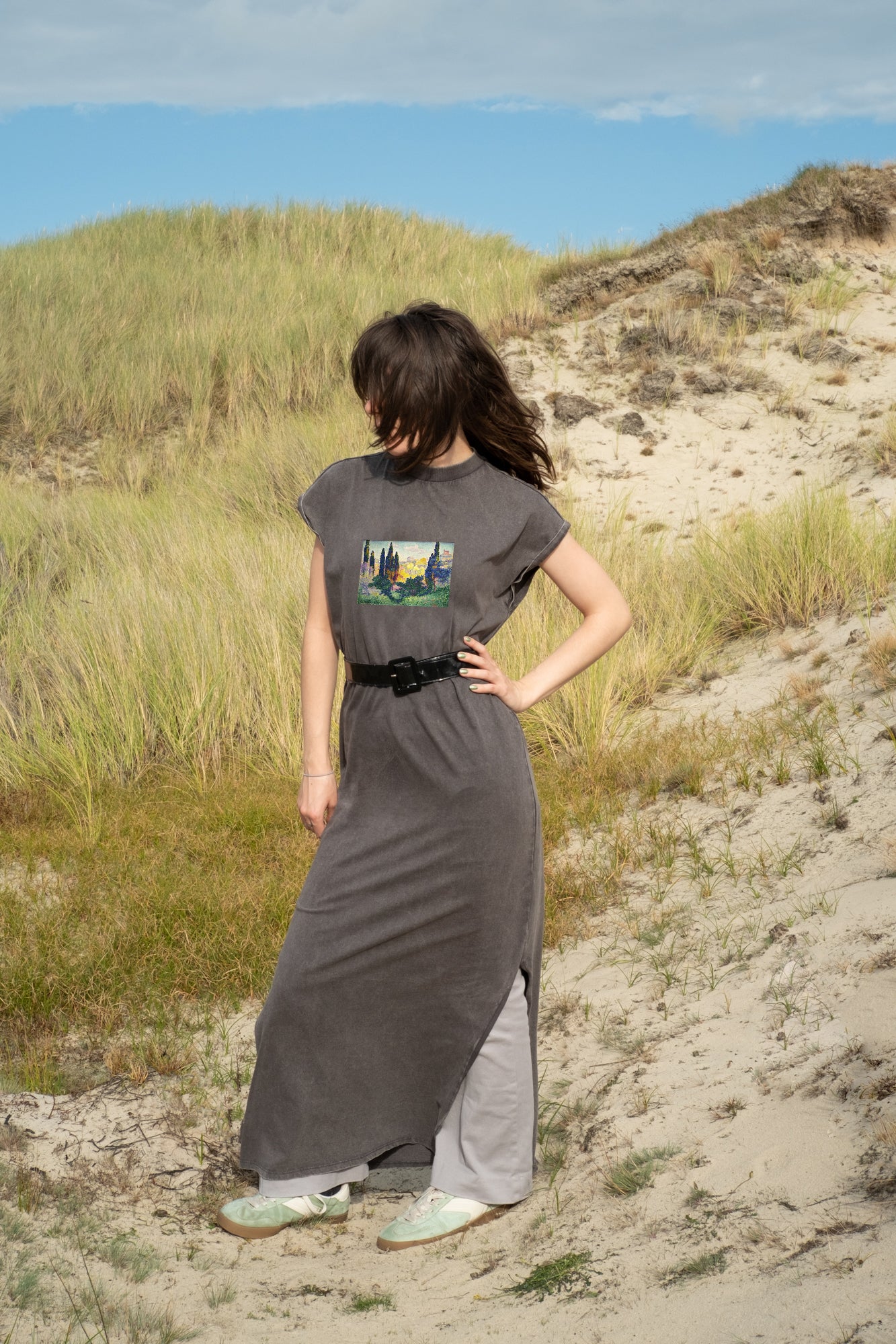 Hosszú női ruha (Henri-Edmond Cross - La Plaine de Bormes)