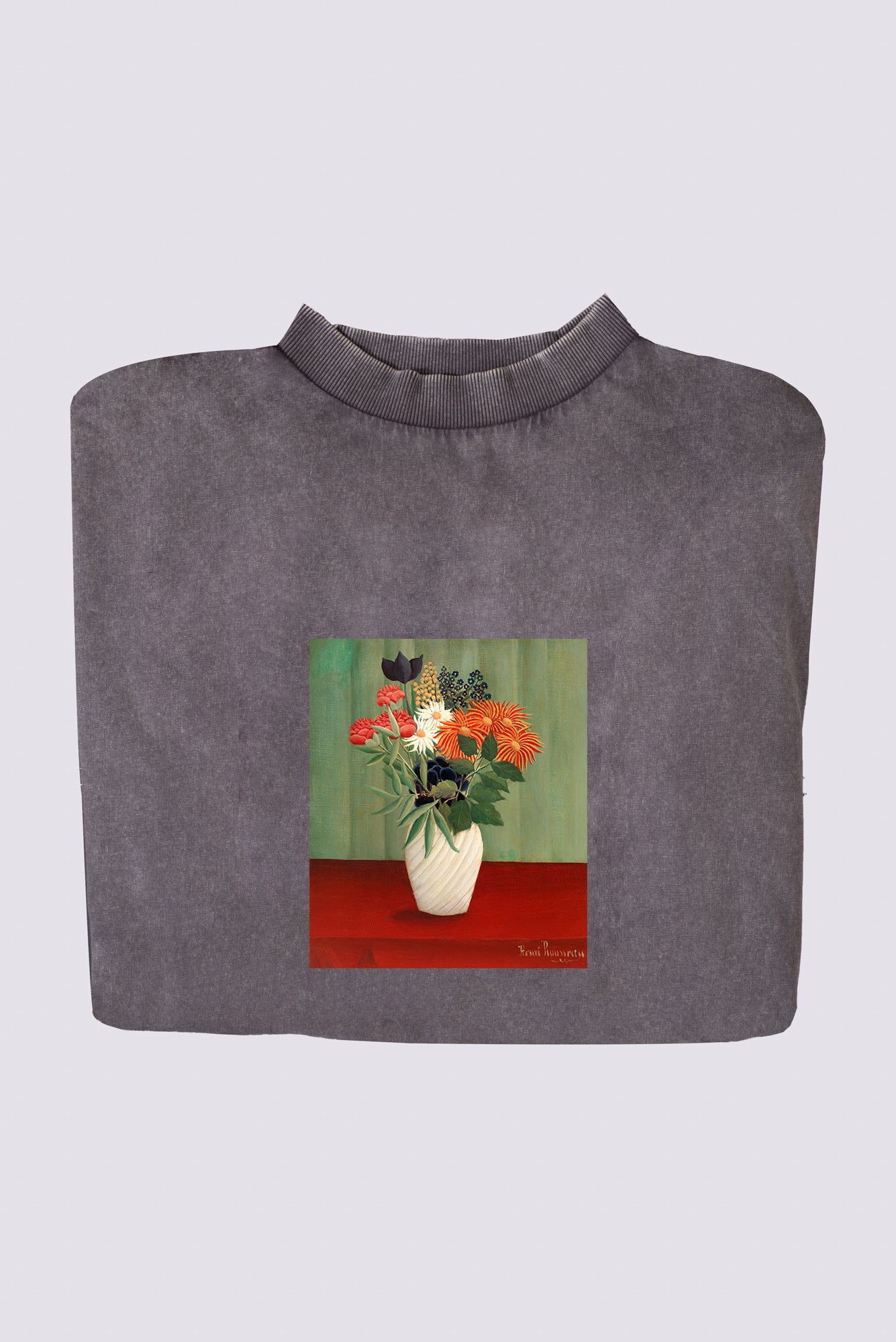 Hosszú női ruha (Henri Rousseau - Bouquet de fleurs aux reines-marguerites et aux tokyos)