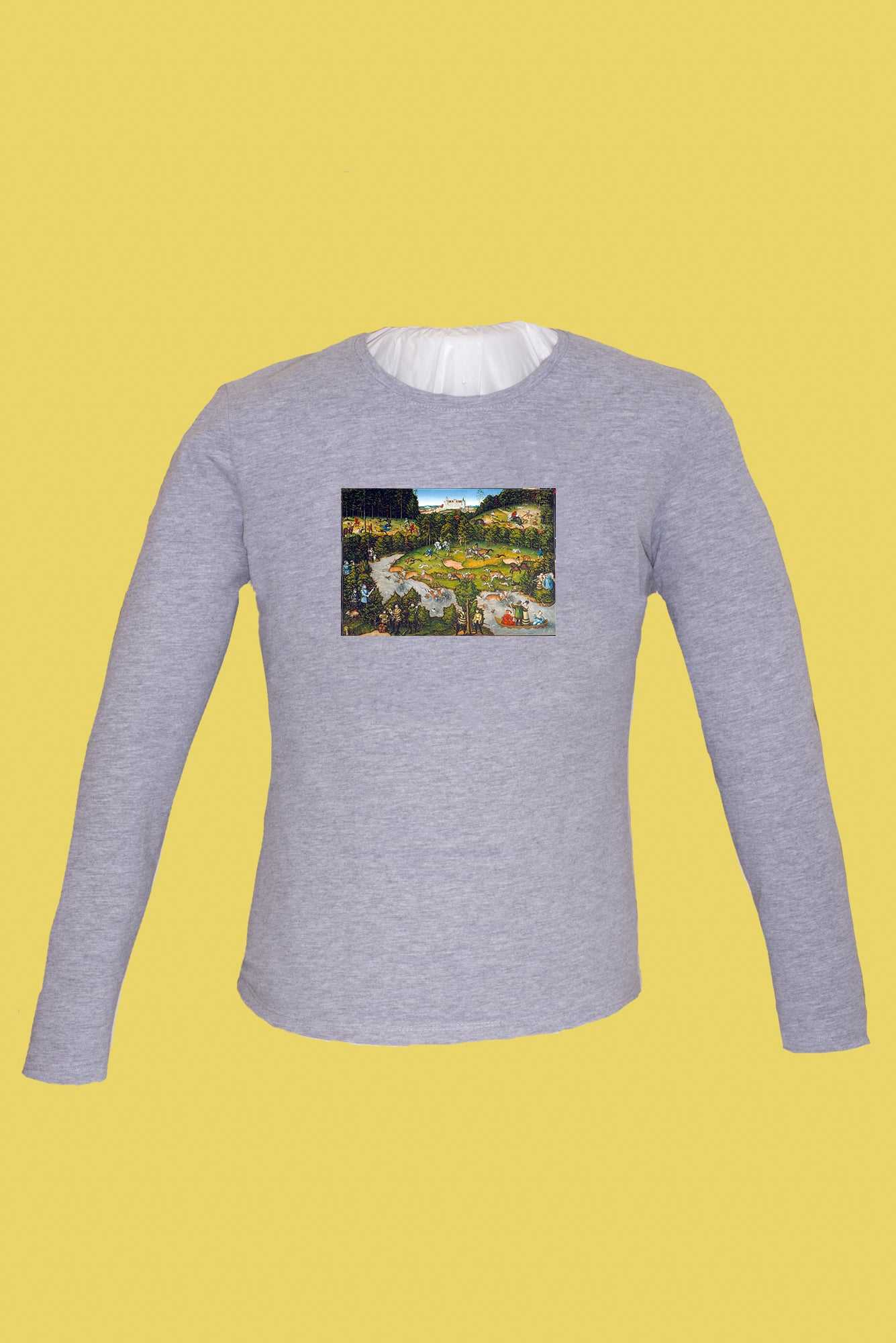 Hosszú ujjú póló (Lucas Cranach the Elder - A Stag Hunt with the Elector Friedrich the Wise of Saxony)