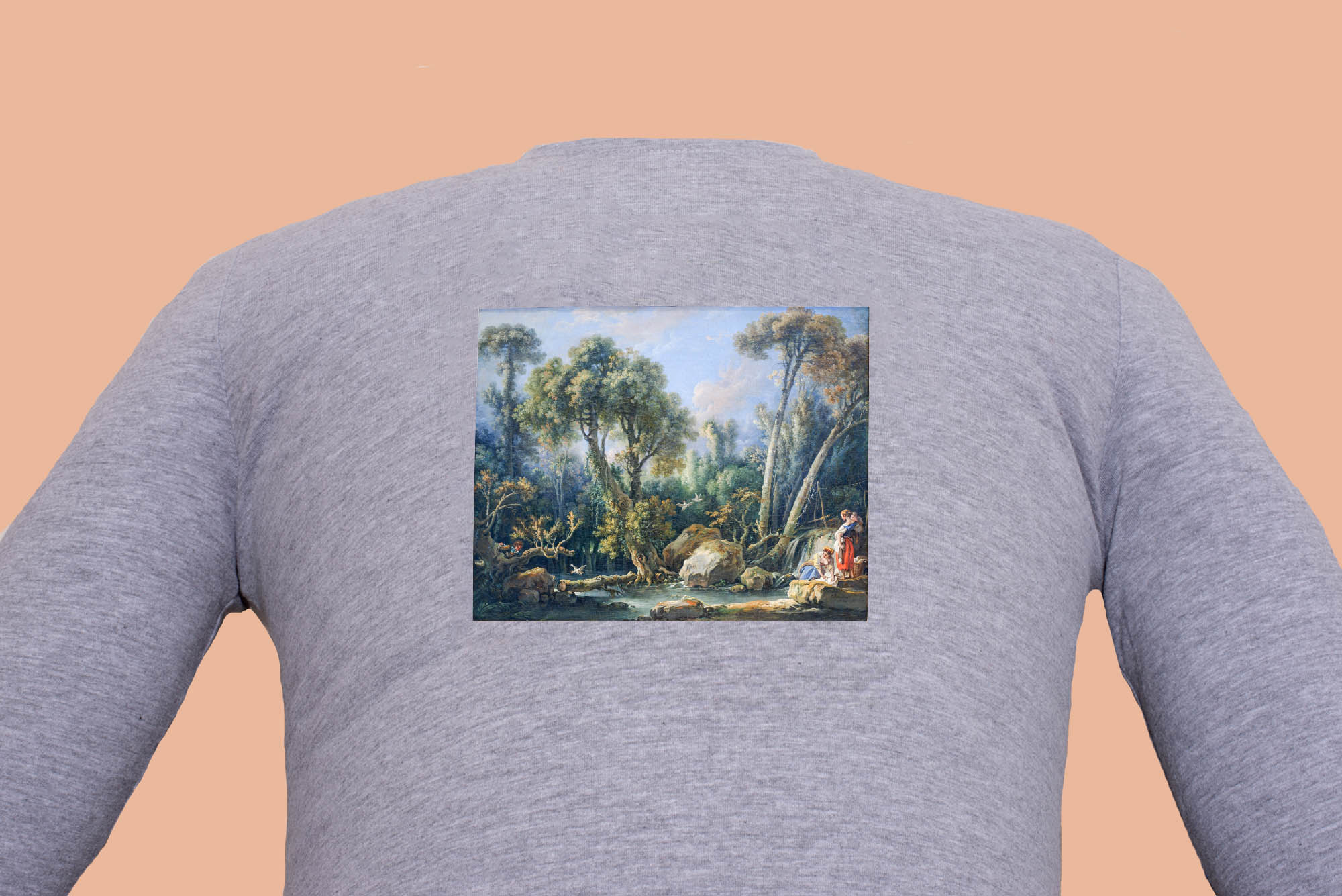 Hosszú ujjú póló (François Boucher - Laundresses in a Landscape)