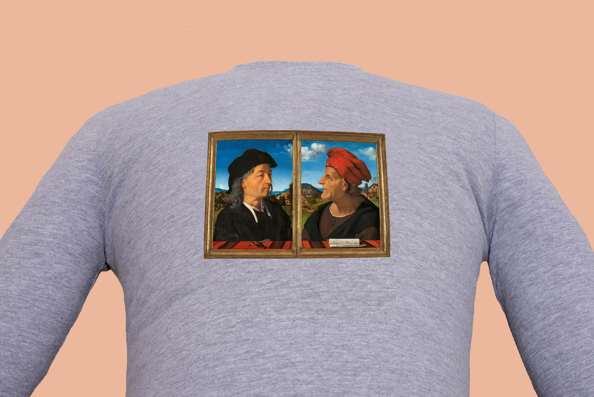 Hosszú ujjú póló (Piero di Cosimo - Portraits of Giuliano da Sangallo and Francesco Giamberti)