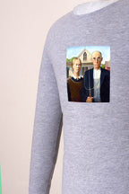 Hosszú ujjú póló (Grant DeVolson Wood - American Gothic)