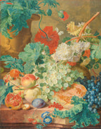 Hosszú ujjú póló (Jan van Huysum - Still Life with Flowers and Fruit)