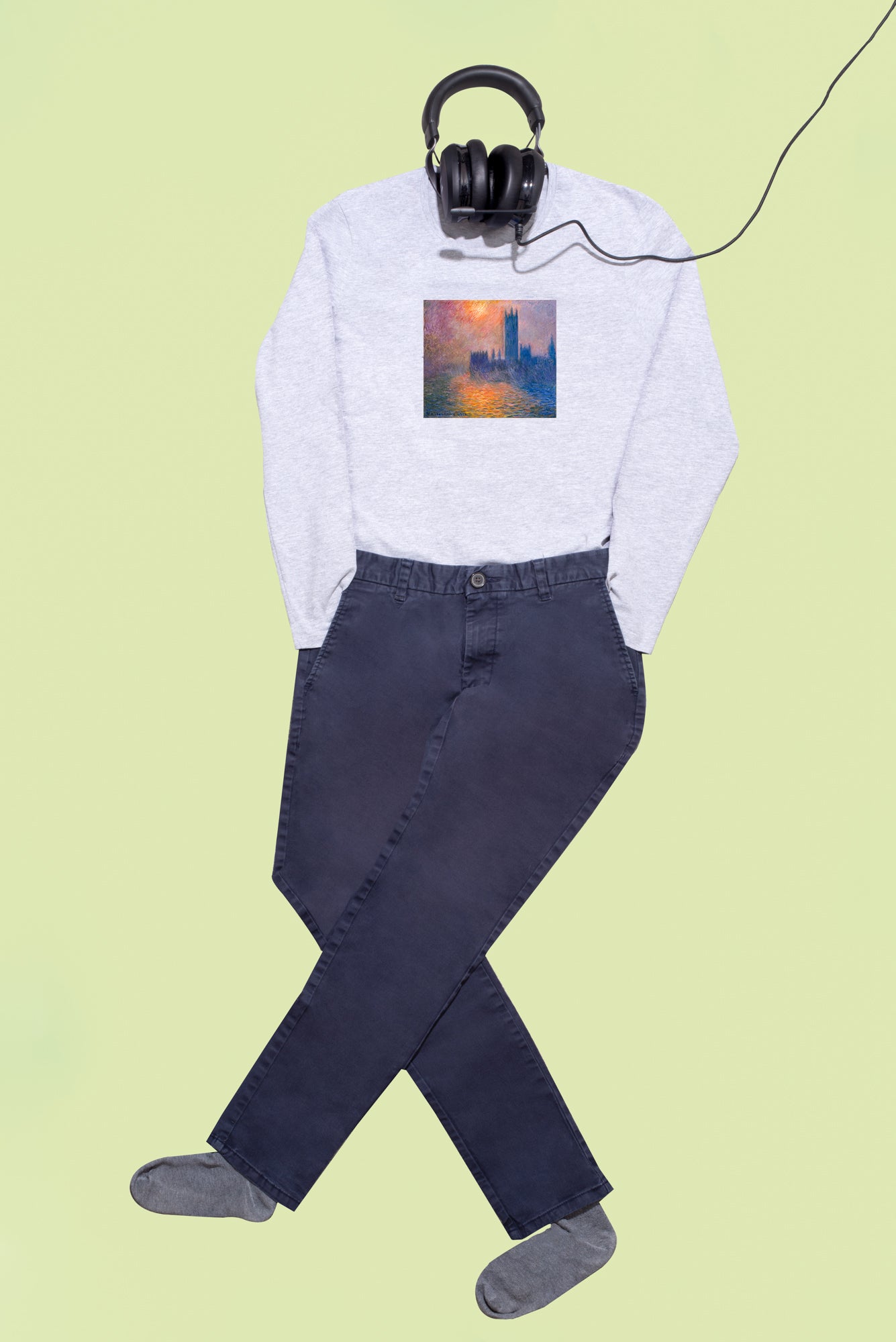 Hosszú ujjú póló (Claude Monet - Houses of Parliament)