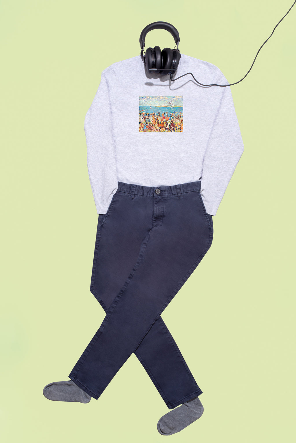 Hosszú ujjú póló ( Maurice Prendergast - Beach Scene)