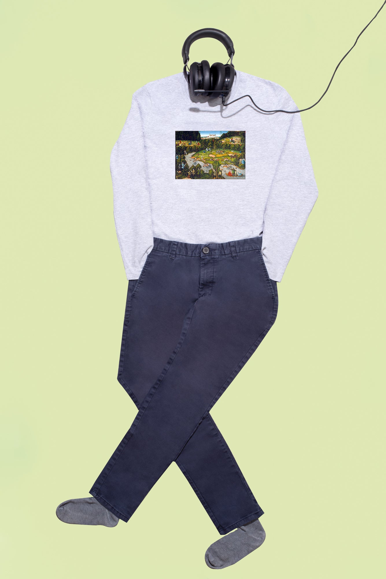 Hosszú ujjú póló (Lucas Cranach the Elder - A Stag Hunt with the Elector Friedrich the Wise of Saxony)