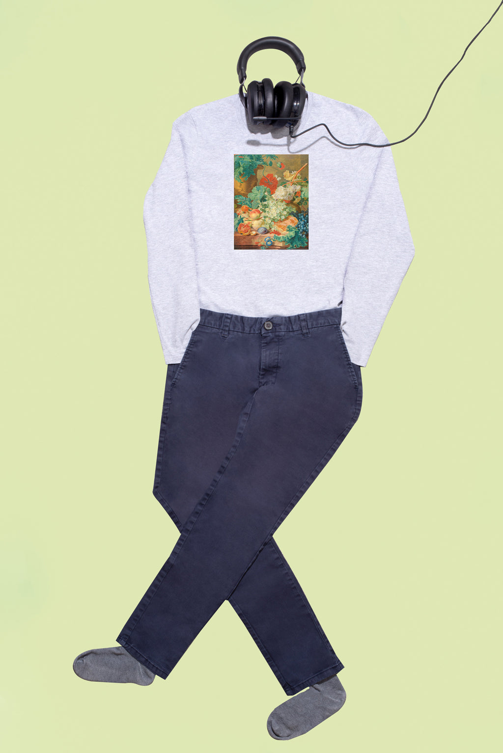 Hosszú ujjú póló (Jan van Huysum - Still Life with Flowers and Fruit)