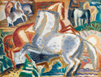 Kapucnis pulóver (Leo Gestel - Horses in Landscape)